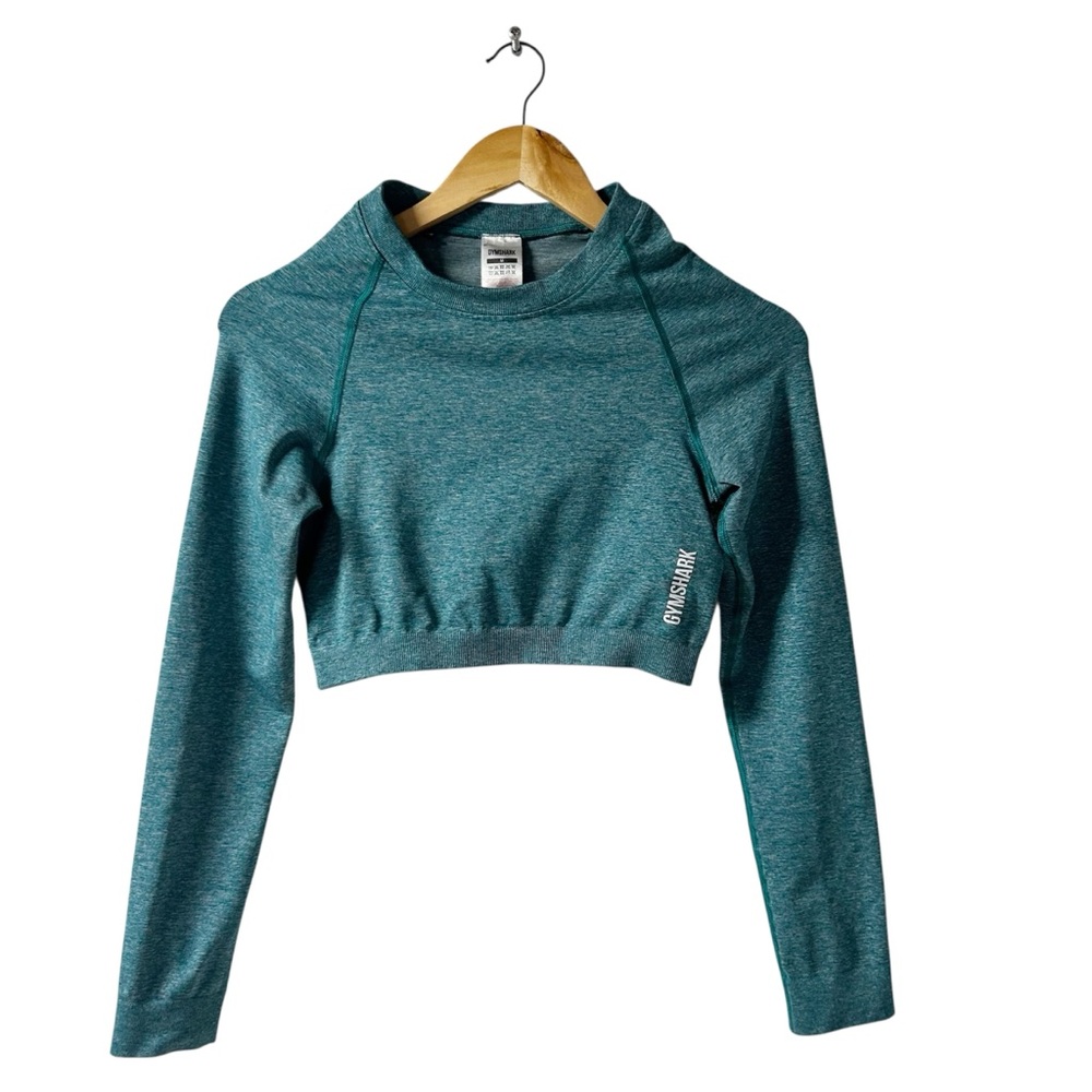 Gymshark Adapt Seamless Crop Top Sz M Emerald Green Workout